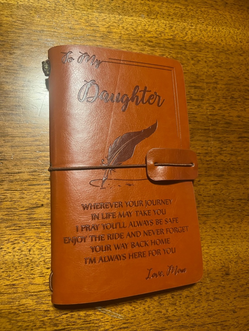 Embossed "To My Daughter" Leather Journal
